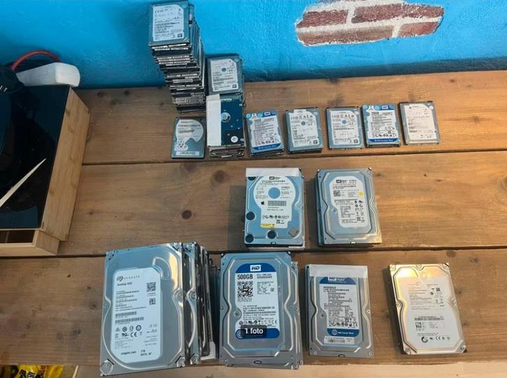 Partij 2.5 & 3.5 hdd schijven (Ook los te koop), Computers en Software, Harde schijven, Refurbished, Desktop, Ophalen