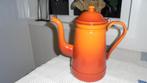 oranjegevlamd emaille koffiekan H25cm, Antiek en Kunst, Antiek | Emaille, Ophalen of Verzenden
