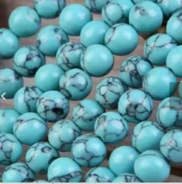 Streng Turquoise Howliet natuursteen kralen 8 mm beschikbaar voor biedingen