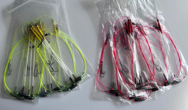 Verzwaarde fiber afhouder onderlijn 5 stuks PLATVIS, Watersport en Boten, Hengelsport | Zeevissen, Nieuw, Haak, Ophalen of Verzenden