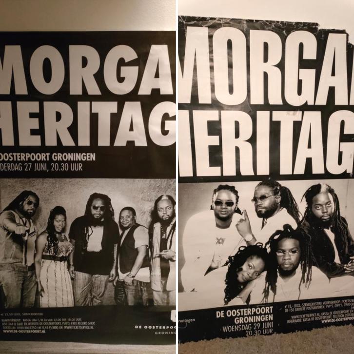 2x Morgan Heritage Poster, Verzamelen, Posters, Gebruikt, Muziek, Deurposter of groter, Rechthoekig Staand, Ophalen