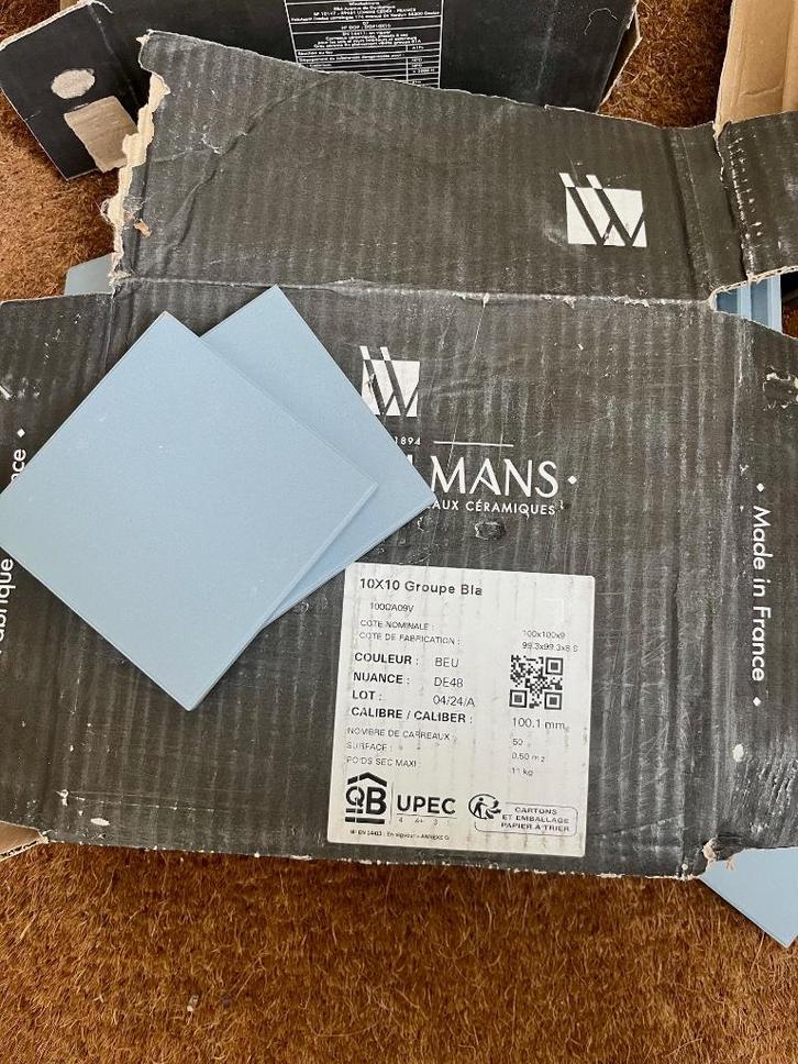 Winckelmans mat kleur (BEU) Bleu 1010cm, Doe-het-zelf en Verbouw, Tegels, Nieuw, Wandtegels, Keramiek, Minder dan 20 cm, Minder dan 20 cm