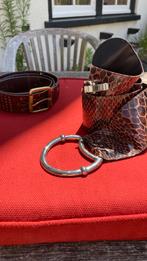 DAMES RIEM / CENTUUR, Ophalen of Verzenden, Gedragen, Bruin, 5 cm of meer