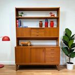 Prachtige teak fineren boekenkast uit Zweden, jaren '60, Mid- Century | Scandinavisch | Zweeds | Vintage, Gebruikt, 100 tot 150 cm
