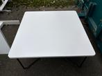 4 witte salontafels van het merk Steelcase, Ophalen, 50 tot 100 cm, Metaal, Vierkant