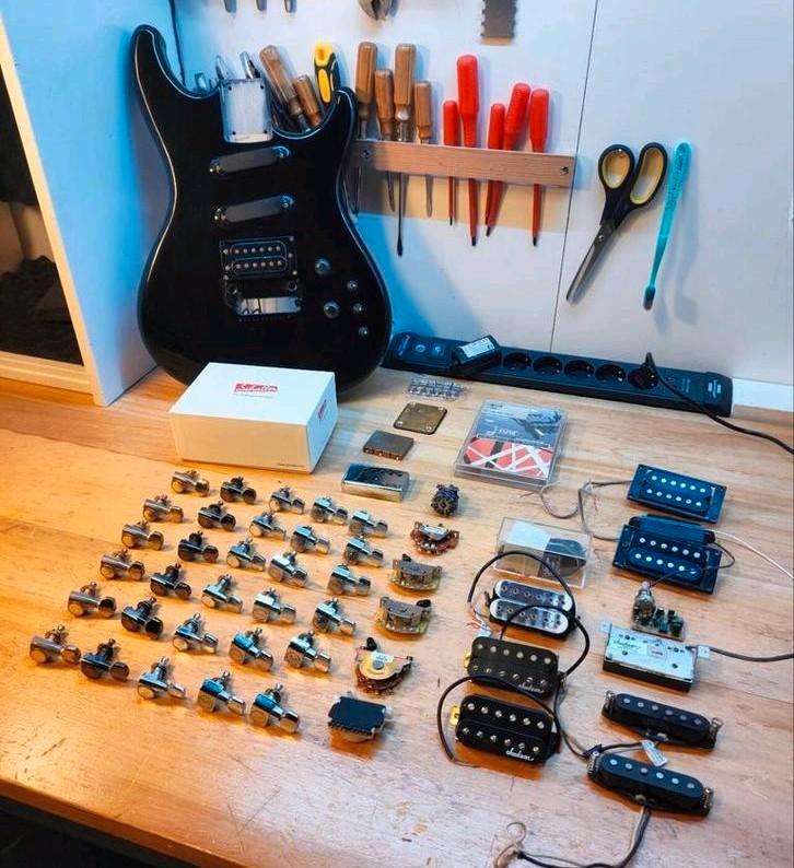 Bonte Verzameling: Alles in één koop!, Muziek en Instrumenten, Instrumenten | Onderdelen, Zo goed als nieuw, Elektrische gitaar