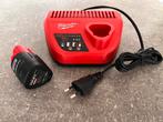 Nieuwe Milwaukee C12 C Acculader + M12 accu (3Ah), Ophalen of Verzenden, Nieuw
