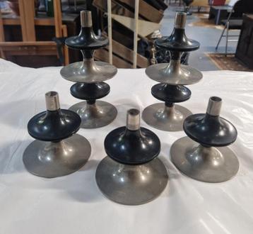 Fritz Nagel kandelaars | set van 7 | midcentury design beschikbaar voor biedingen