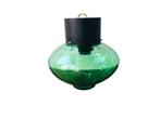 Vintage groene glazen plafondlamp plafonniere, Huis en Inrichting, Lampen | Plafondlampen, Ophalen of Verzenden, Zo goed als nieuw