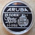 Aruba, 25 Florin 1986 - zilver Proof, Koningin Beatrix, Zilver, Losse munt, Overige waardes