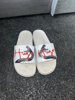 Hugo Boss Slippers - Zwart/Wit - Maat 40, Slippers, Verzenden, Zwart, Zo goed als nieuw