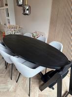 Eettafel ovaal zwart, Ophalen, Overige materialen, Gebruikt, 100 tot 150 cm