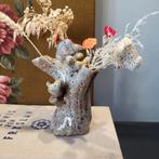 Villa Pottery Vaas met Vogels - 13 cm, Gebruikt, Overige kleuren, Aardewerk of Porselein, Ophalen of Verzenden