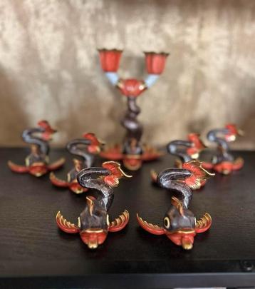 6x Herend Koi Karper Menukaarthouder beschikbaar voor biedingen