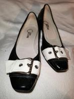 Pump Donna Carolina zwart wit mt37 lakleer Leer zgan, Pumps, Zwart, Ophalen of Verzenden, Zo goed als nieuw