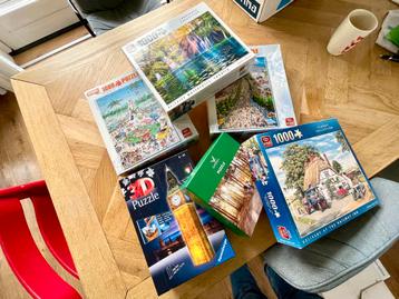 6 puzzels - Compleet en netjes - Ophalen Zwolle beschikbaar voor biedingen