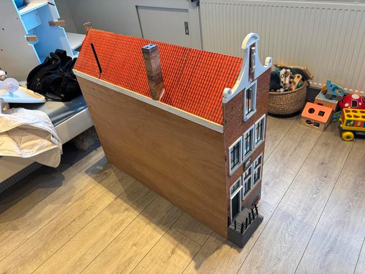 Houten Poppenhuis Grachtenpand Amsterdam, Kinderen en Baby's, Speelgoed | Poppenhuizen, Gebruikt, Poppenhuis, Ophalen