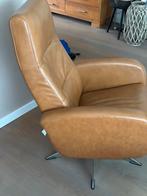 Relaxfauteuil met hocker, Huis en Inrichting, Fauteuils, Ophalen, Zo goed als nieuw, 50 tot 75 cm, Leer