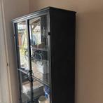 Metalen vitrinekast - Zwart - 181x92x39,5 cm, Ophalen, Gebruikt, 50 tot 100 cm, Metaal