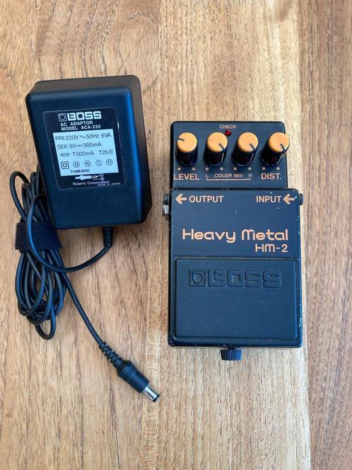 Boss HM-2 Japan 1985 met ACA adapter, Muziek en Instrumenten, Effecten, Gebruikt, Distortion, Overdrive of Fuzz, Ophalen of Verzenden