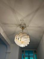 Unieke kroonluchter met glazen hangers, Ophalen, Zo goed als nieuw, Glas