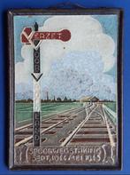 Porceleyne Fles 1945 Spoorwegstaking Cloisonné tegel WW-2 12, Verzenden