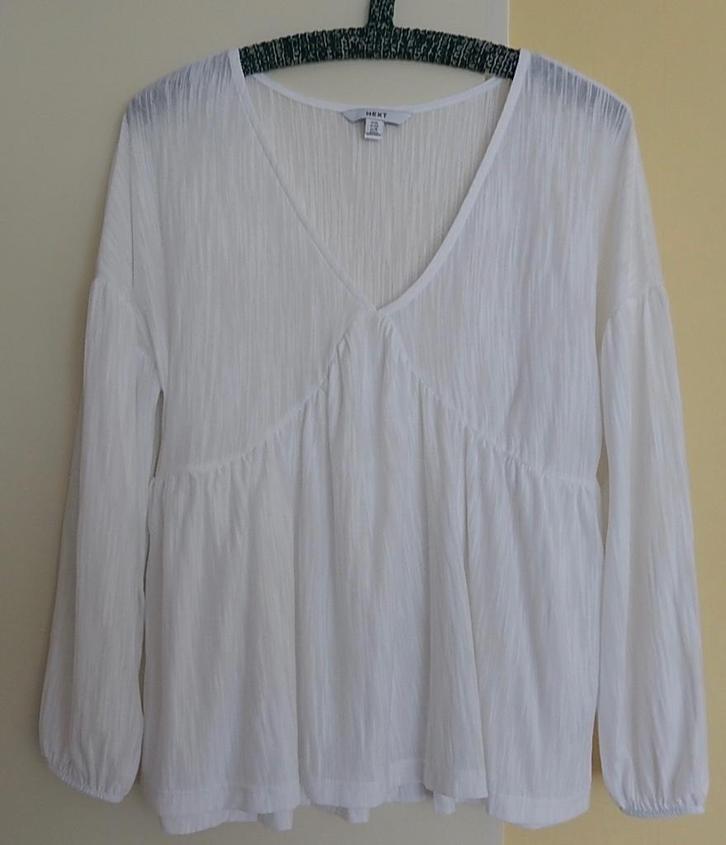 Leuke blouse van Next maat 42, Kleding | Dames, Blouses en Tunieken, Zo goed als nieuw, Maat 42/44 (L), Wit, Ophalen of Verzenden