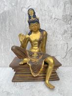 Uniek Goldface Bodhisattva Avalokiteshvara brons beeld Nepal, Ophalen of Verzenden