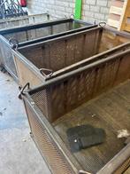 Stalen Korfkarren op wielen, Gebruikt, 100 cm of meer, 60 cm of meer, Bak of Kist