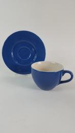 3x Nespresso kop en schotel, blauw, koffiekopjes. 5A2 /2, Tweedehands verkoop, Tweedehands verkoop, Gebruikt, Ophalen of Verzenden