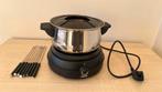 PRINCESS elektrische fonduepan met 8 fonduevorkjes, Witgoed en Apparatuur, Fonduesets, Ophalen, Zo goed als nieuw, Fonduepan