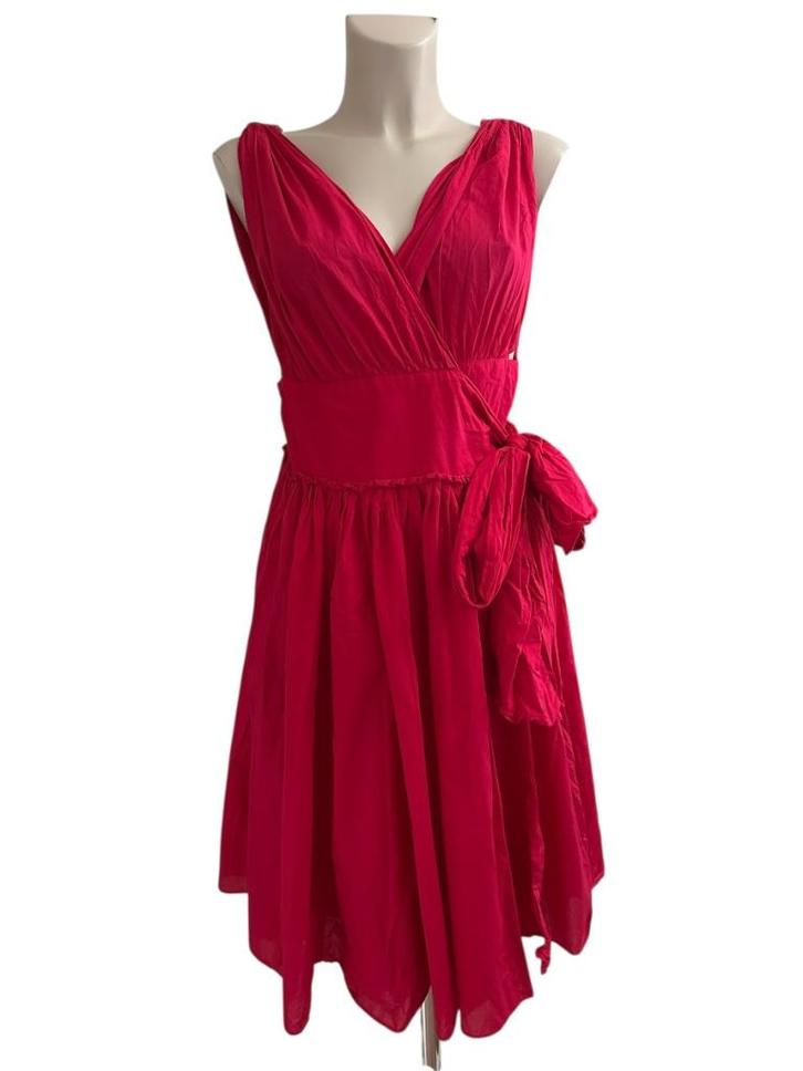 Cora Kemperman jurk M, Kleding | Dames, Jurken, Zo goed als nieuw, Maat 38/40 (M), Rood, Onder de knie, Ophalen of Verzenden