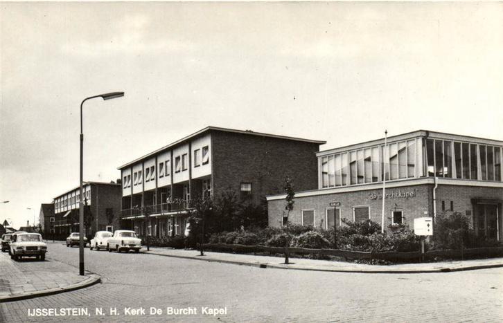 IJsselstein, N.H. Kerk De Burcht Kapel - auto - ongelopen, Verzamelen, Ansichtkaarten | Nederland, Ongelopen, Noord-Brabant, Voor 1920