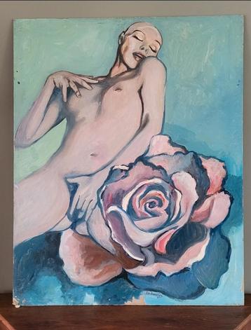 Groot Naaktschilderij v. Ton Beentjes  beschikbaar voor biedingen