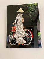 Vietnamese student eierschelpschilderij, Antiek en Kunst, Ophalen of Verzenden