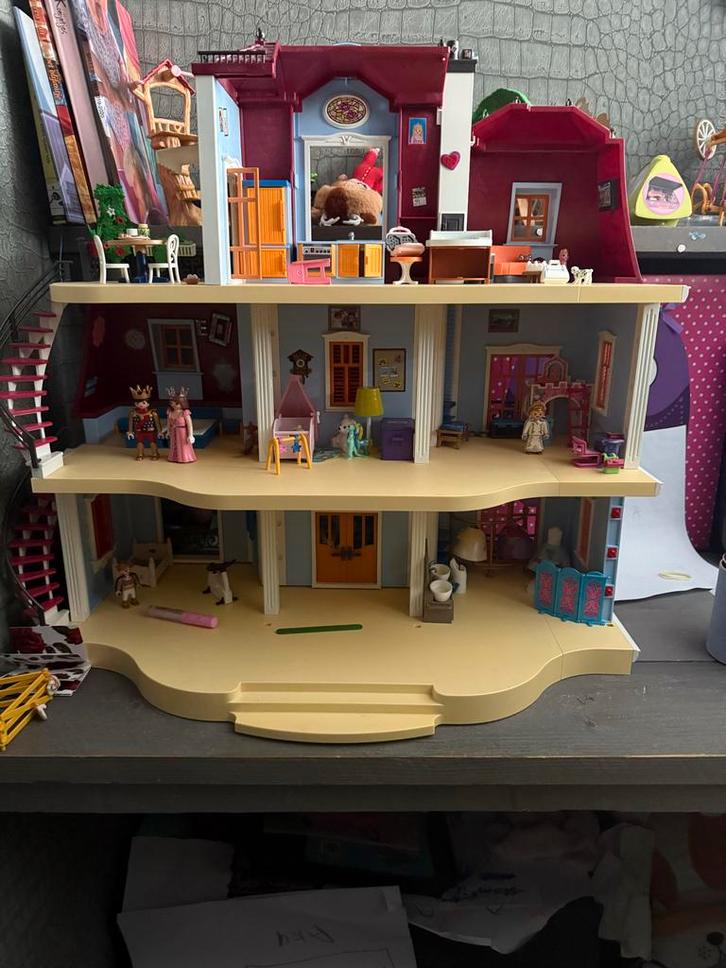 Playmobil Poppenhuis Compleet met Inrichting, Kinderen en Baby's, Speelgoed | Poppenhuizen, Gebruikt, Poppenhuis, Ophalen