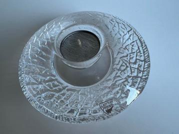 Vintage Orrefors Chrystal Glas ‘Votive’ Waxinehouder Ice beschikbaar voor biedingen