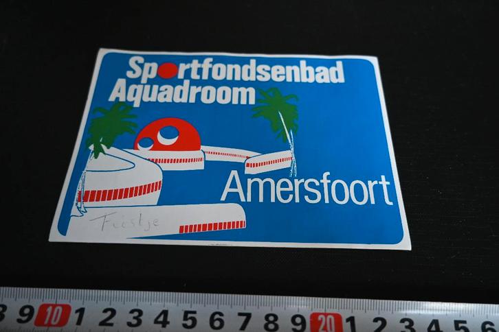 sticker Amersfoort Sportfondsenbad Aquadroom, Verzamelen, Stickers, Zo goed als nieuw, Ophalen