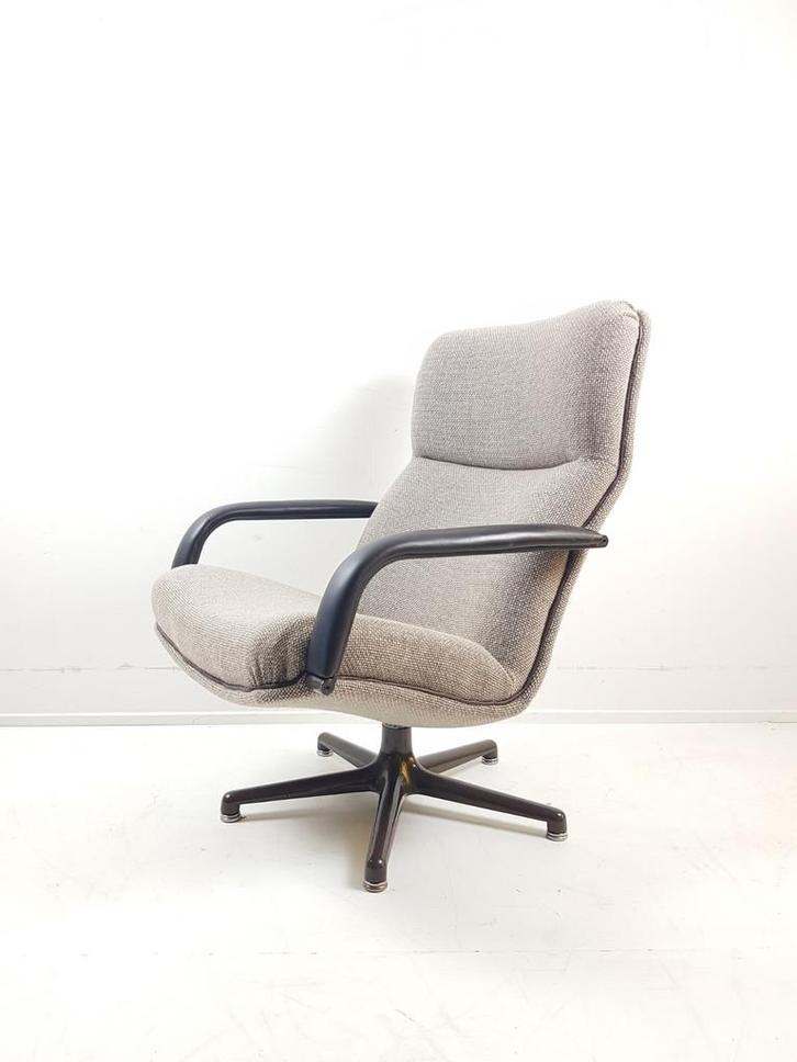Artifort swivel chair | draaifauteuil F154 ploeg wool wol, Huis en Inrichting, Fauteuils, Zo goed als nieuw, Metaal, Stof, 50 tot 75 cm