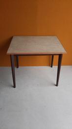 Vintage Bureau Tafeltje met Linoleum Blad, bijzettafeltje, Ophalen, Gebruikt, Onbekend, Onbekend