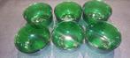 Dessert schaaltjes Arcoroc Sierra groen ( jaren 60) 6 stuks, Ophalen of Verzenden, Huis en Inrichting