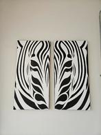 Zebra Kunst aan de Muur - Set van 2, Ophalen of Verzenden