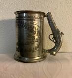 Vintage Tinnen Bierpul met Pistoolhandvat, Ophalen of Verzenden