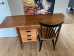 Vintage drop leaf teak bureautje Arne Vodder, Ophalen, Gebruikt
