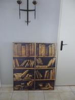 Grote schilderij Oude Boekenkast, Ophalen, Zo goed als nieuw, Schilderij, 75 tot 100 cm