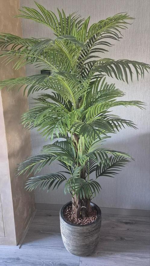 Grote kunst Arecapalm, prachtige kwaliteit incl pot, Huis en Inrichting, Woonaccessoires | Kunstplanten en Kunstbloemen, Zo goed als nieuw