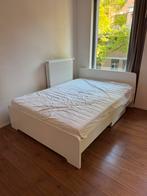 IKEA “ASKVOLL” bed 140x200, Ophalen, Wit, Tweepersoons, 140 cm