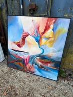 Groot schilderij - abstracte kunst - 101x101 cm, Ophalen