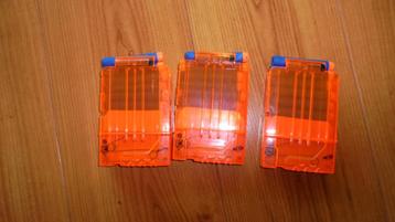 NERF patronen 3 x oranje casettes + 18 kogels beschikbaar voor biedingen