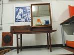 jaren 50 60 vintage design kaptafel teakhout retro 106 breed, Ophalen, Gebruikt, 100 tot 150 cm, ?